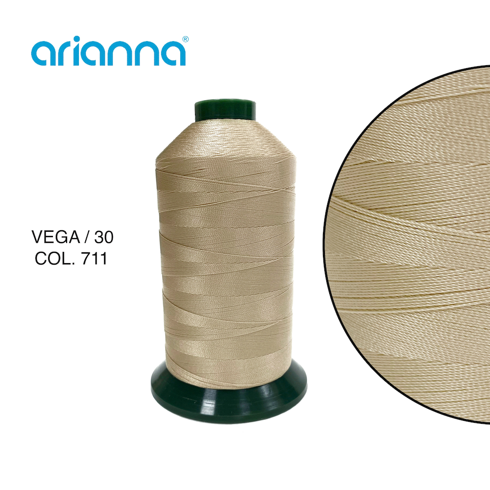 157  НИТЬ ШВЕЙНАЯ VEGA SUPER 30/3, "ARIANNA", Тройной крутки, намотка 3000 м, толщина-30, состав-100
