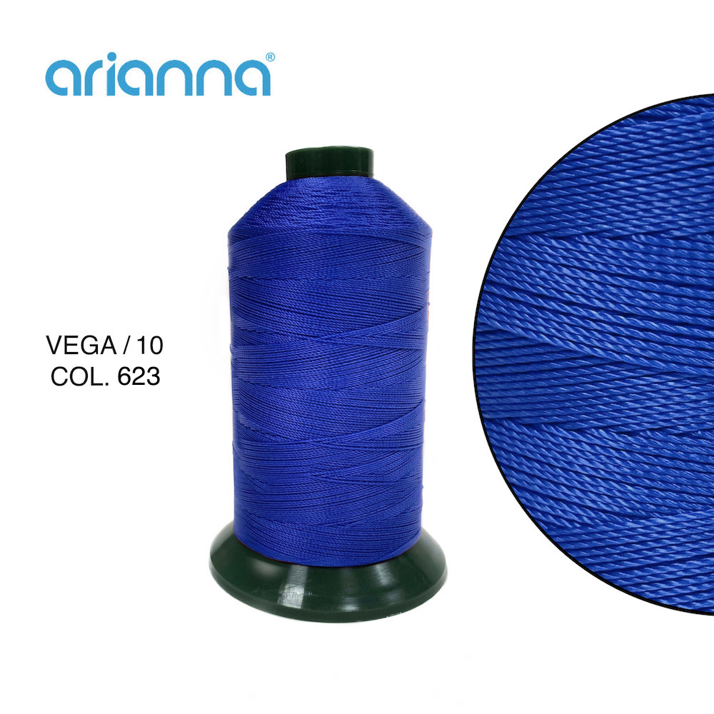 9215  НИТЬ ШВЕЙНАЯ VEGA SUPER 10/3, "ARIANNA", Тройной крутки, намотка 1000 м, толщина-10, состав-10
