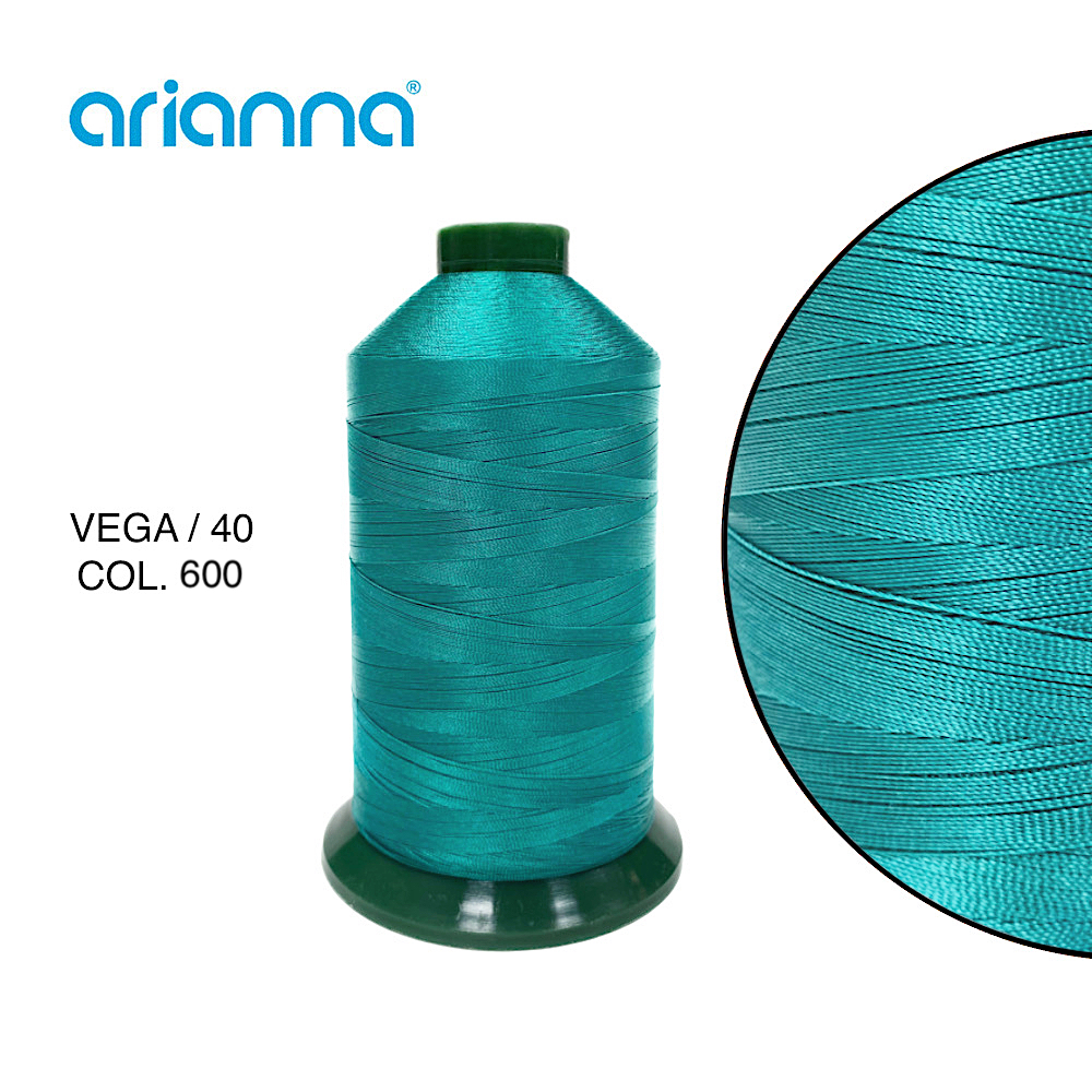 555  НИТЬ ШВЕЙНАЯ VEGA SUPER 40/3, "ARIANNA", Тройной крутки, намотка 4000 м, толщина-40, состав-100
