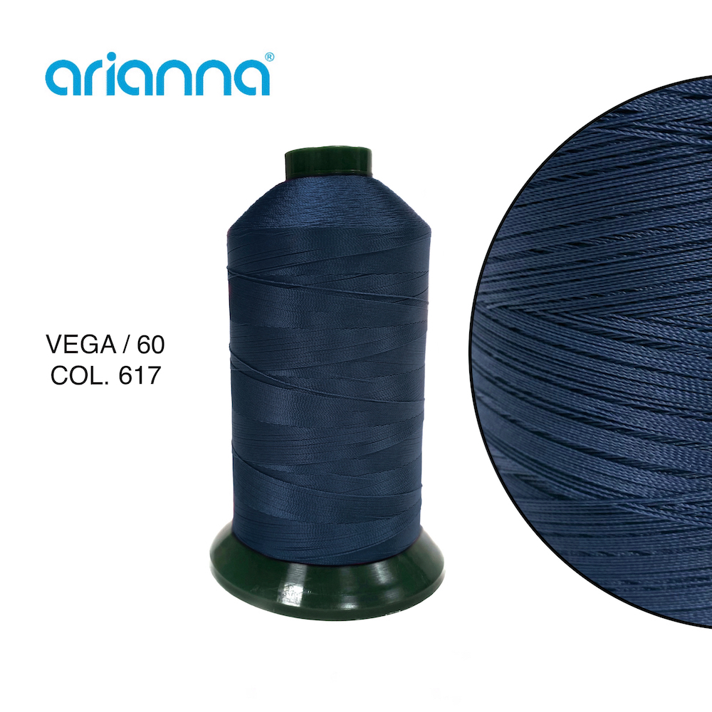 933  НИТЬ ШВЕЙНАЯ VEGA SUPER 60/3, "ARIANNA", Тройной крутки, намотка 6000м, толщина-60, состав-100%