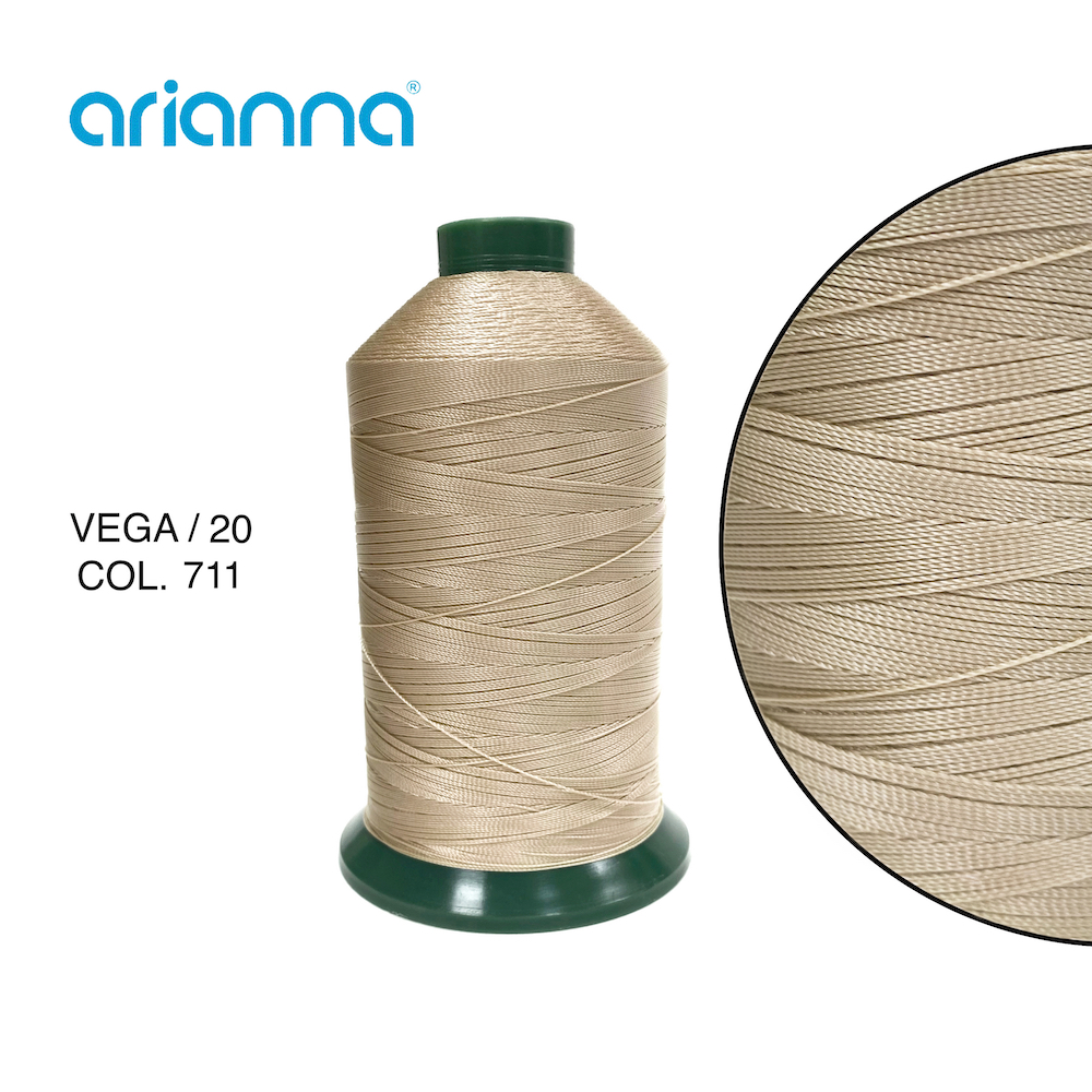 620  НИТЬ ШВЕЙНАЯ VEGA SUPER 20/3, "ARIANNA", Тройной крутки, намотка 2000 м, толщина-20, состав-100