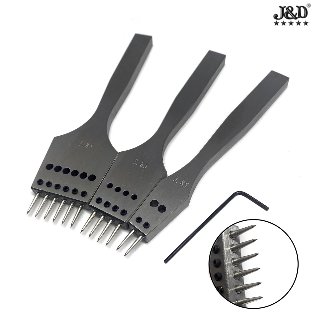 2912 СТРОЧНЫЙ ПРОБОЙНИК ИГОЛЬЧАТЫЙ, "J&D", Набор из 3-х пробойников, шаг-3.85 мм, состав-Высококачес
