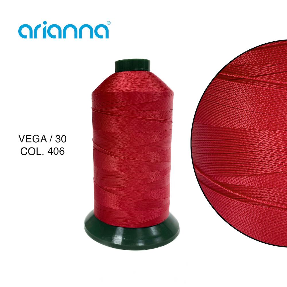 1062  НИТЬ ШВЕЙНАЯ VEGA SUPER 30/3, "ARIANNA", Тройной крутки, намотка 3000 м, толщина-30, состав-10
