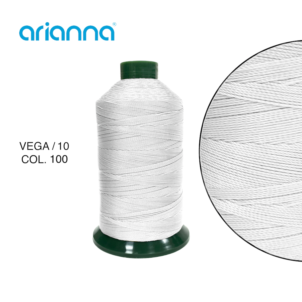 1538  НИТЬ ШВЕЙНАЯ VEGA SUPER 10/3, "ARIANNA", Тройной крутки, намотка 1000 м, толщина-10, состав-10