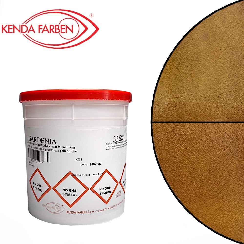 866  КРЕМ-ФИНИШ ДЛЯ КОЖИ, "KENDA FARBEN", GARDENIA, объем-1 кг, состав-Натуральные жиры и воска, Ита