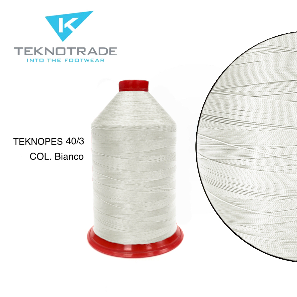 83  НИТЬ ШВЕЙНАЯ TEKNOPES 40/3, "TEKNO TRADE", Тройной крутки, намотка 6000 м, толщина-40, состав-10