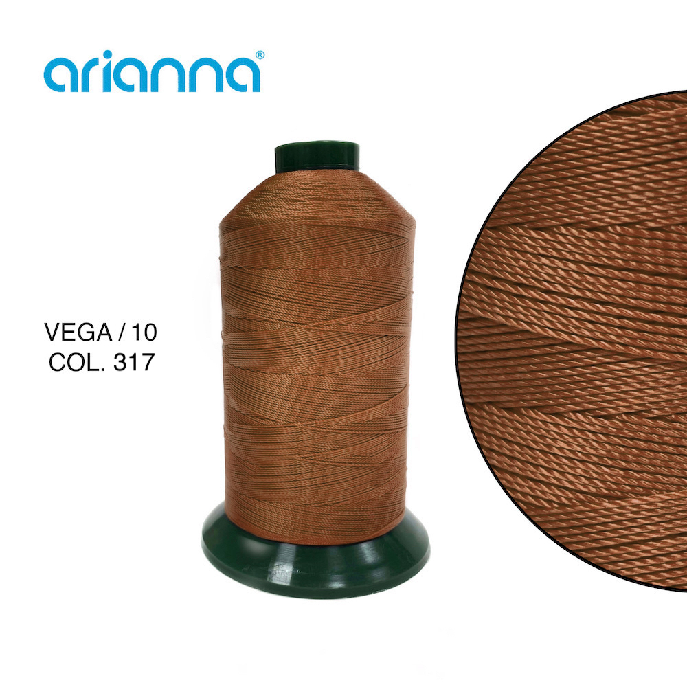 614  НИТЬ ШВЕЙНАЯ VEGA SUPER 10/3, "ARIANNA", Тройной крутки, намотка 1000 м, толщина-10, состав-100