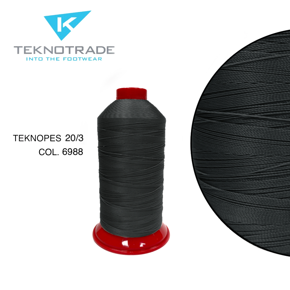 734  НИТЬ ШВЕЙНАЯ TEKNOPES 20/3, "TEKNO TRADE", Тройной крутки, намотка 1500 м, толщина-20, состав-1