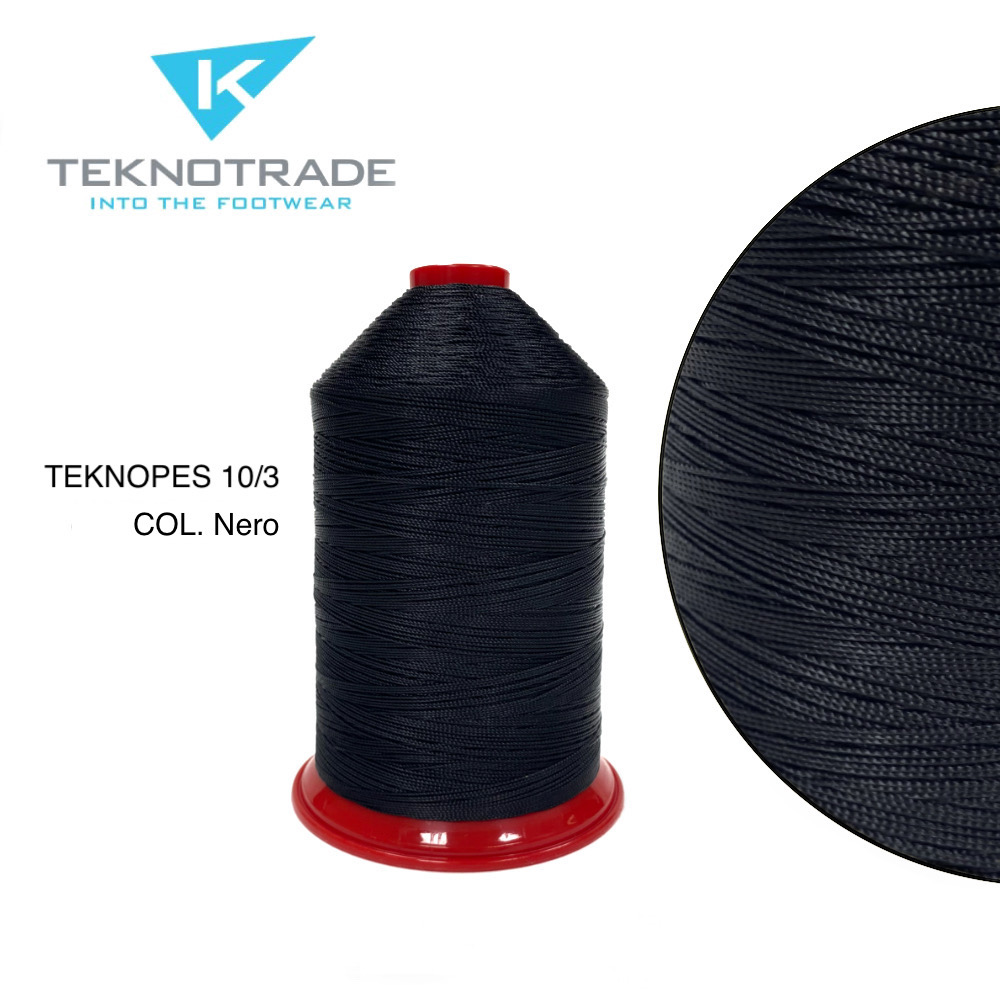 94  НИТЬ ШВЕЙНАЯ TEKNOPES 10/3, "TEKNO TRADE", Тройной крутки, намотка 1500 м, толщина-10, состав-10