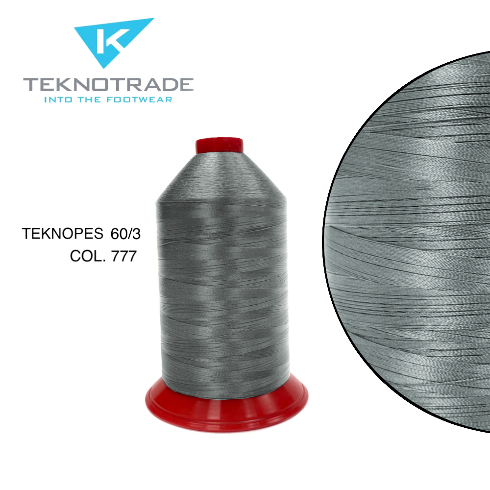 615  НИТЬ ШВЕЙНАЯ TEKNOPES 60/3, "TEKNO TRADE", Тройной крутки, намотка 9000 м, толщина-60, состав-1