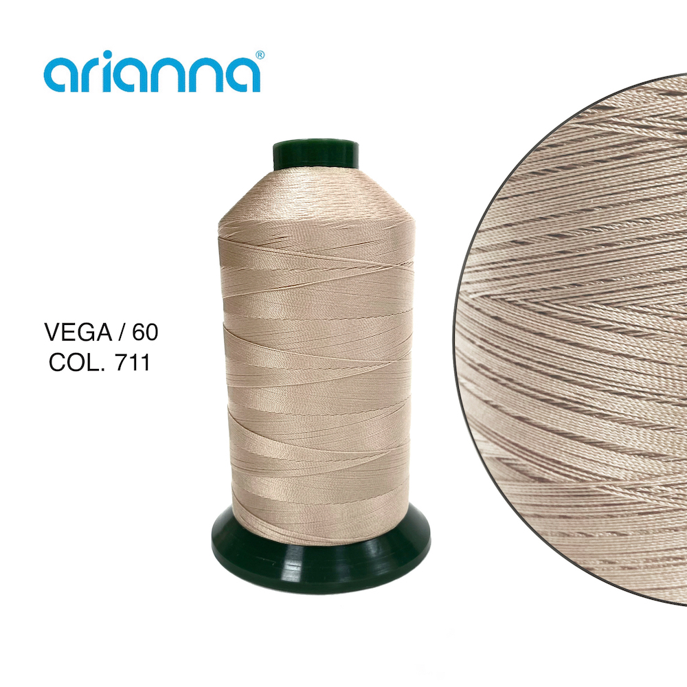 3  НИТЬ ШВЕЙНАЯ VEGA SUPER 60/3, "ARIANNA", Тройной крутки, намотка 6000м, толщина-60, состав-100% п