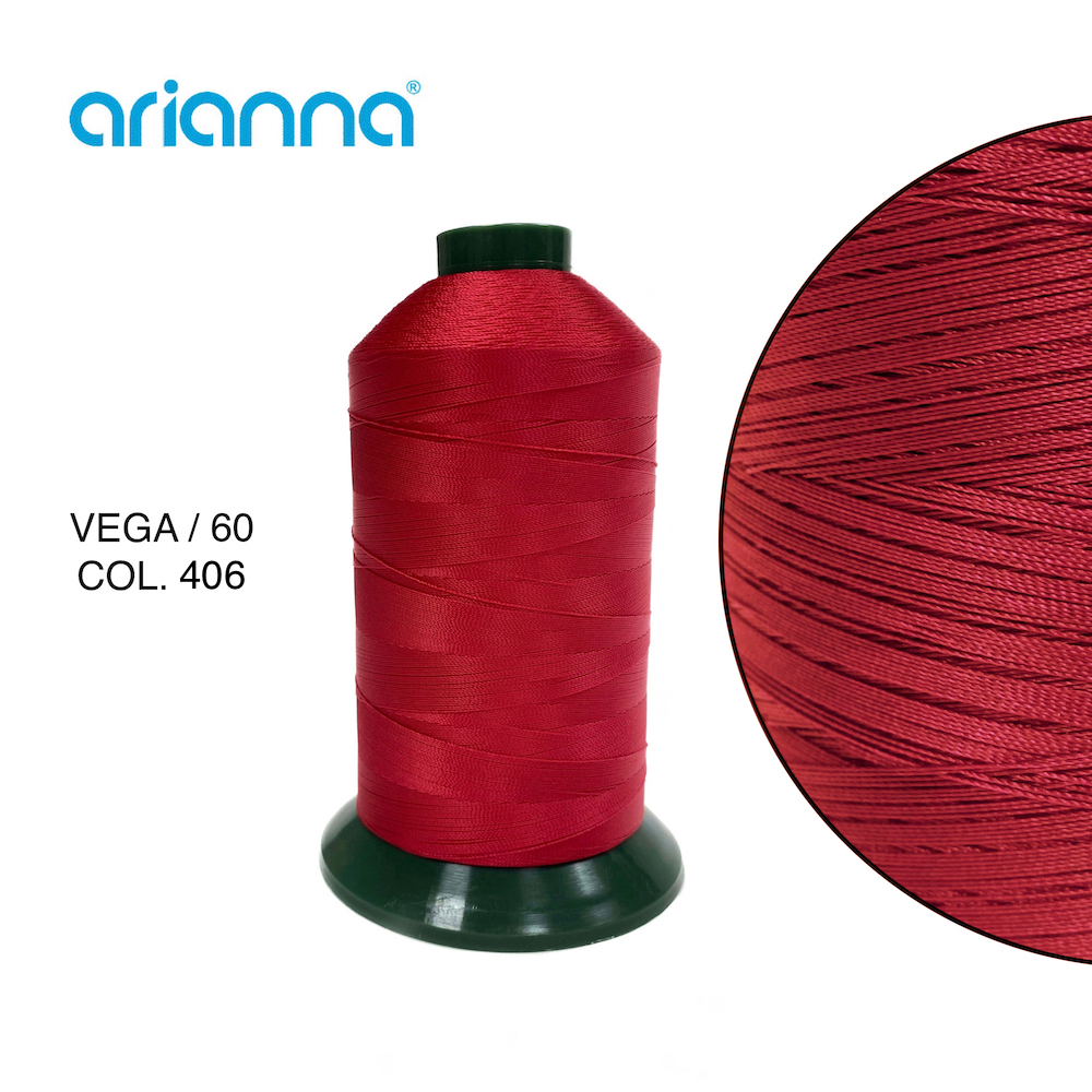 10767  НИТЬ ШВЕЙНАЯ VEGA SUPER 60/3, "ARIANNA", Тройной крутки, намотка 6000м, толщина-60, состав-10
