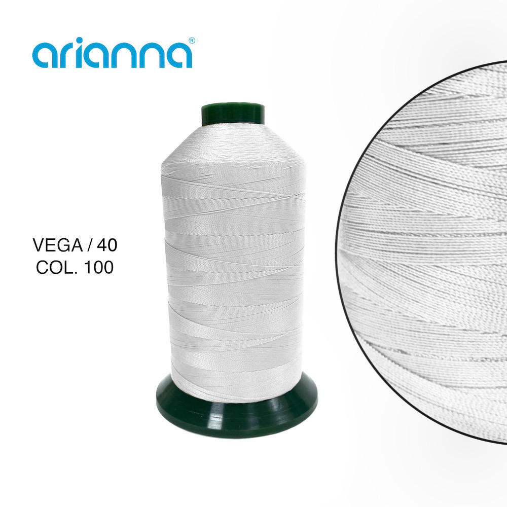 1036  НИТЬ ШВЕЙНАЯ VEGA SUPER 40/3, "ARIANNA", Тройной крутки, намотка 4000 м, толщина-40, состав-10