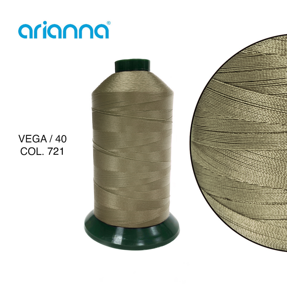 9060  НИТЬ ШВЕЙНАЯ VEGA SUPER 40/3, "ARIANNA", Тройной крутки, намотка 4000 м, толщина-40, состав-10