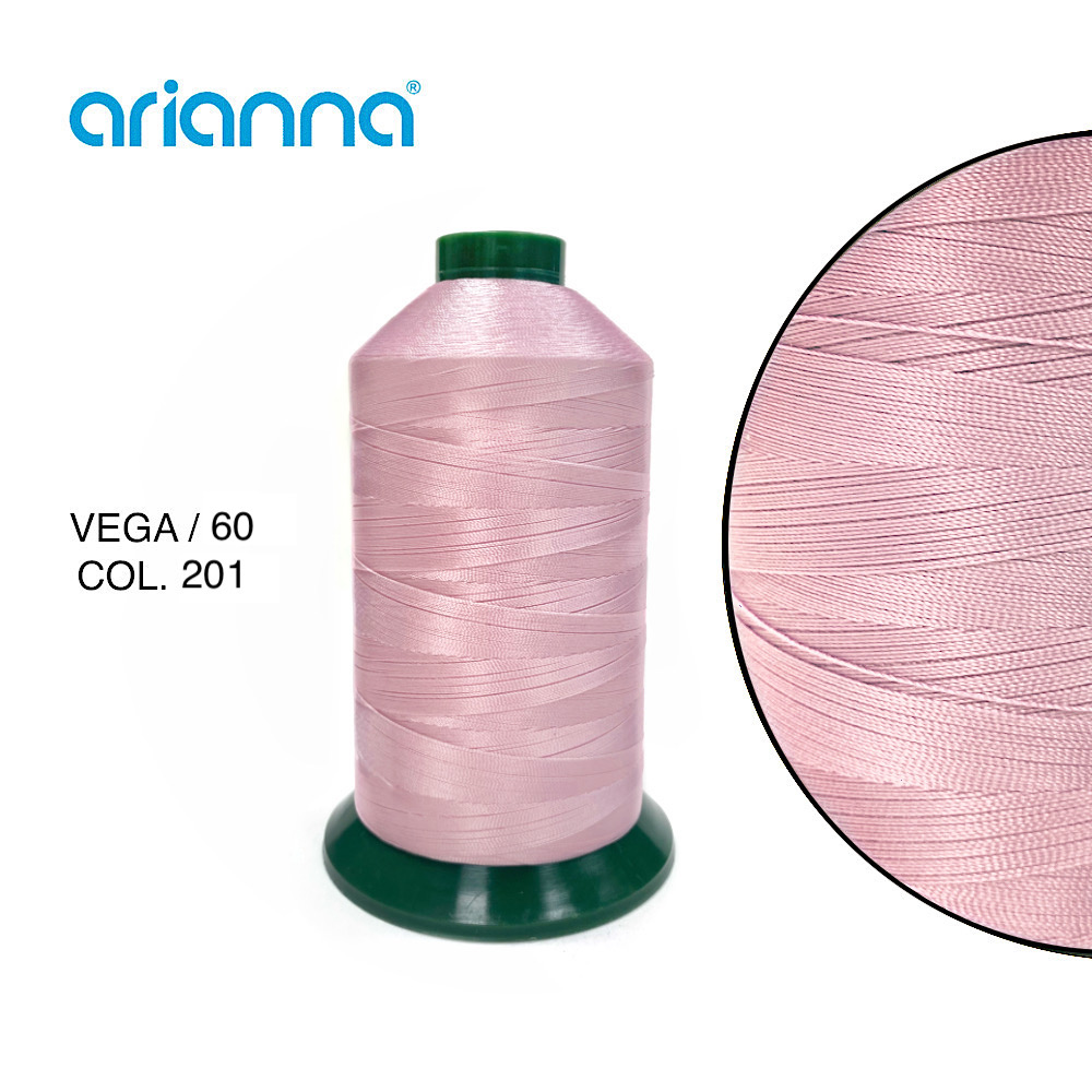 10779  НИТЬ ШВЕЙНАЯ VEGA SUPER 60/3, "ARIANNA", Тройной крутки, намотка 6000м, толщина-60, состав-10