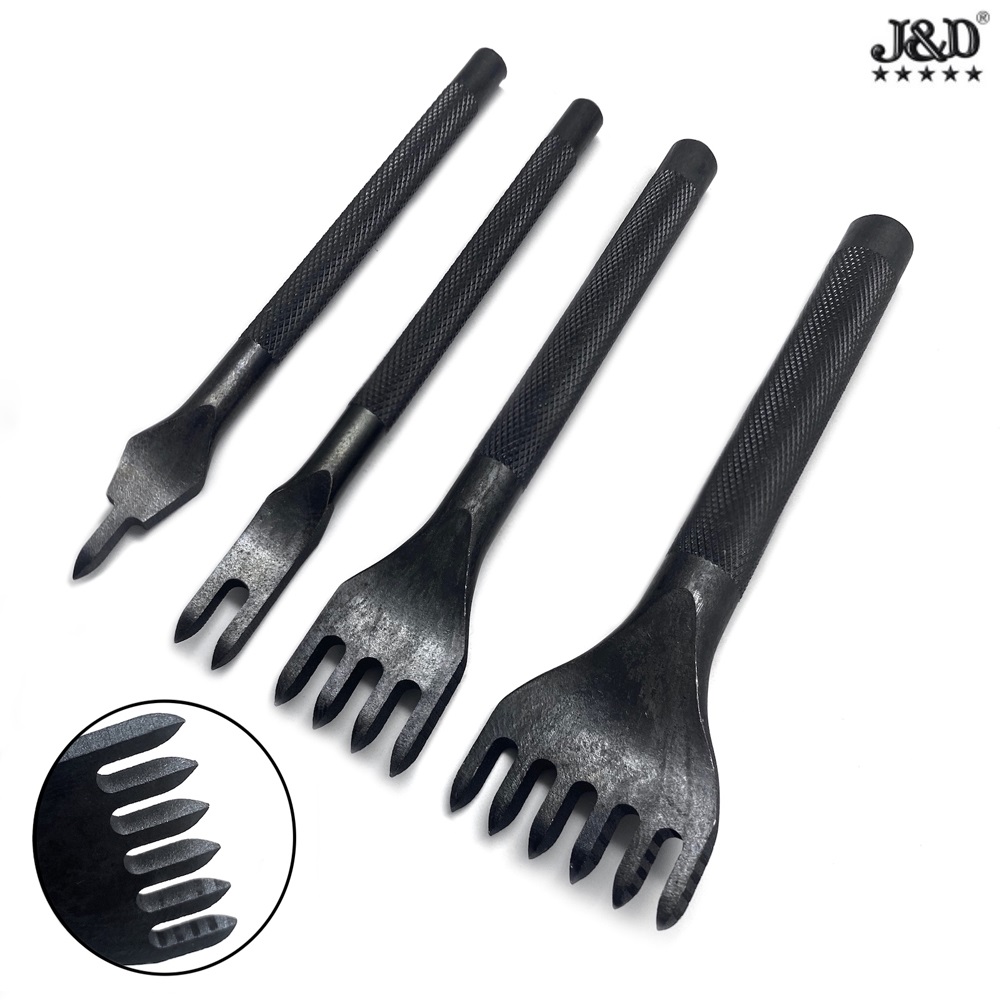2789 СТРОЧНЫЙ ПРОБОЙНИК РОМБОВИДНЫЙ, "J&D", Набор из 4-х пробойников, шаг-5 мм, состав-Сталь, Китай,