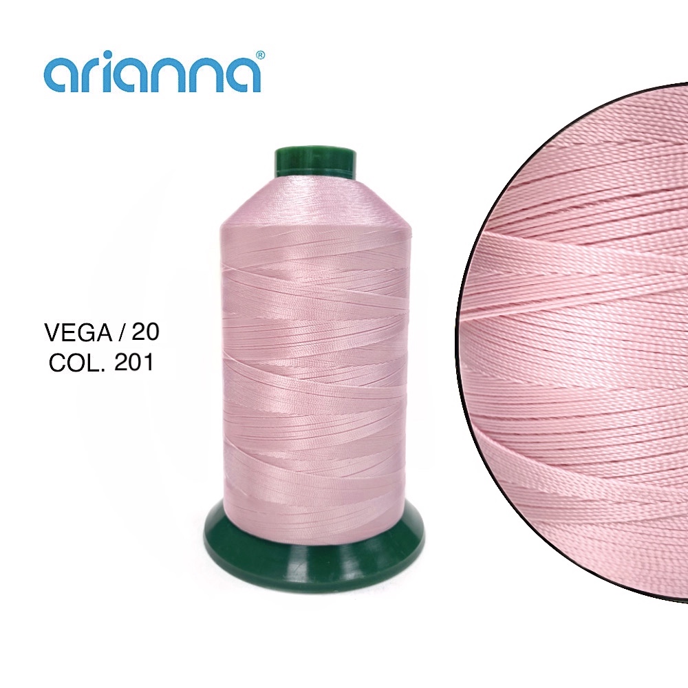 510  НИТЬ ШВЕЙНАЯ VEGA SUPER 20/3, "ARIANNA", Тройной крутки, намотка 2000м, толщина-20, состав-100%