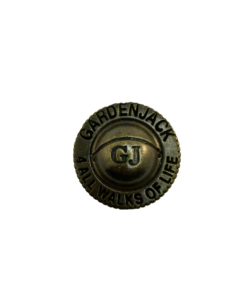 9384  УКРАШЕНИЕ ДЛЯ КОЖГАЛАНТЕРЕИ, Лейбл Garden Jack, диаметр-37 мм, состав-Металлический сплав, Тур