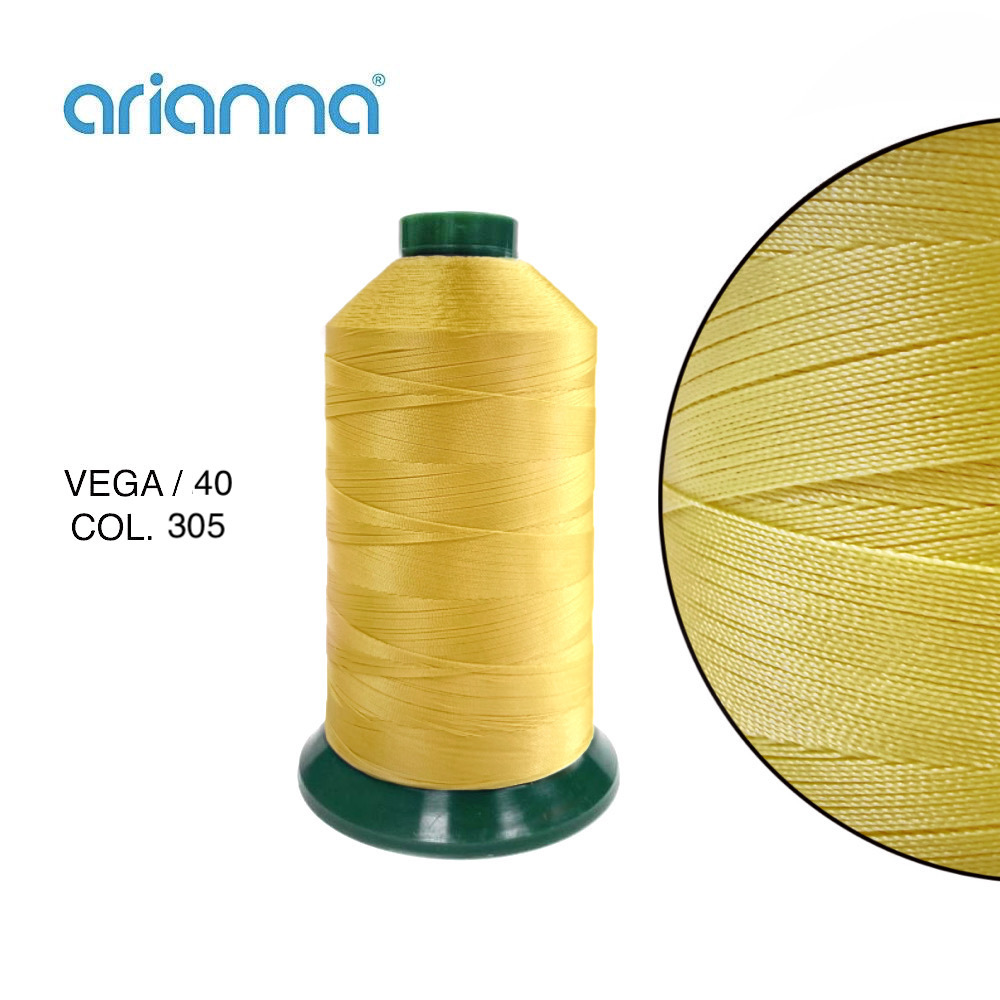 10775  НИТЬ ШВЕЙНАЯ VEGA SUPER 40/3, "ARIANNA", Тройной крутки, намотка 4000 м, толщина-40, состав-1