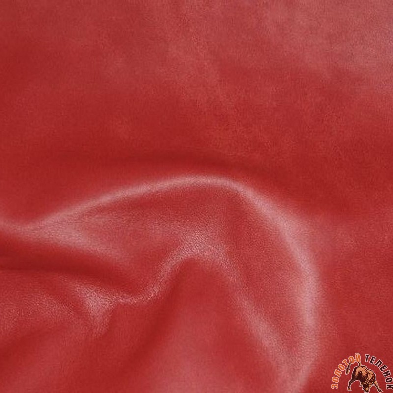 7967 ОВЧИНА "ДЖАНГЛ", толщина-0.5-0.7 мм, Италия, Цвет-Красный