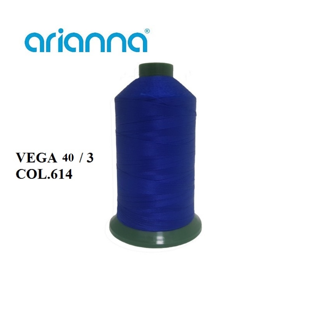 1034  НИТЬ ШВЕЙНАЯ VEGA SUPER 40/3, "ARIANNA", Тройной крутки, намотка 4000 м, толщина-40, состав-10