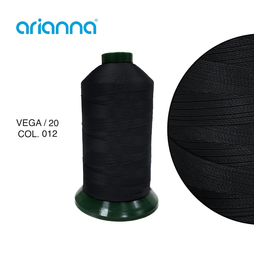1260  НИТЬ ШВЕЙНАЯ VEGA SUPER 20/3, "ARIANNA", Тройной крутки, намотка 2000 м, толщина-20, состав-10