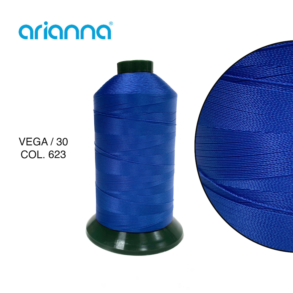 1057  НИТЬ ШВЕЙНАЯ VEGA SUPER 30/3, "ARIANNA", Тройной крутки, намотка 3000 м, толщина-30, состав-10