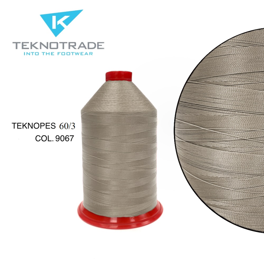 1547  НИТЬ ШВЕЙНАЯ TEKNOPES 60/3, "TEKNO TRADE", Тройной крутки, намотка 9000 м, толщина-60, состав-