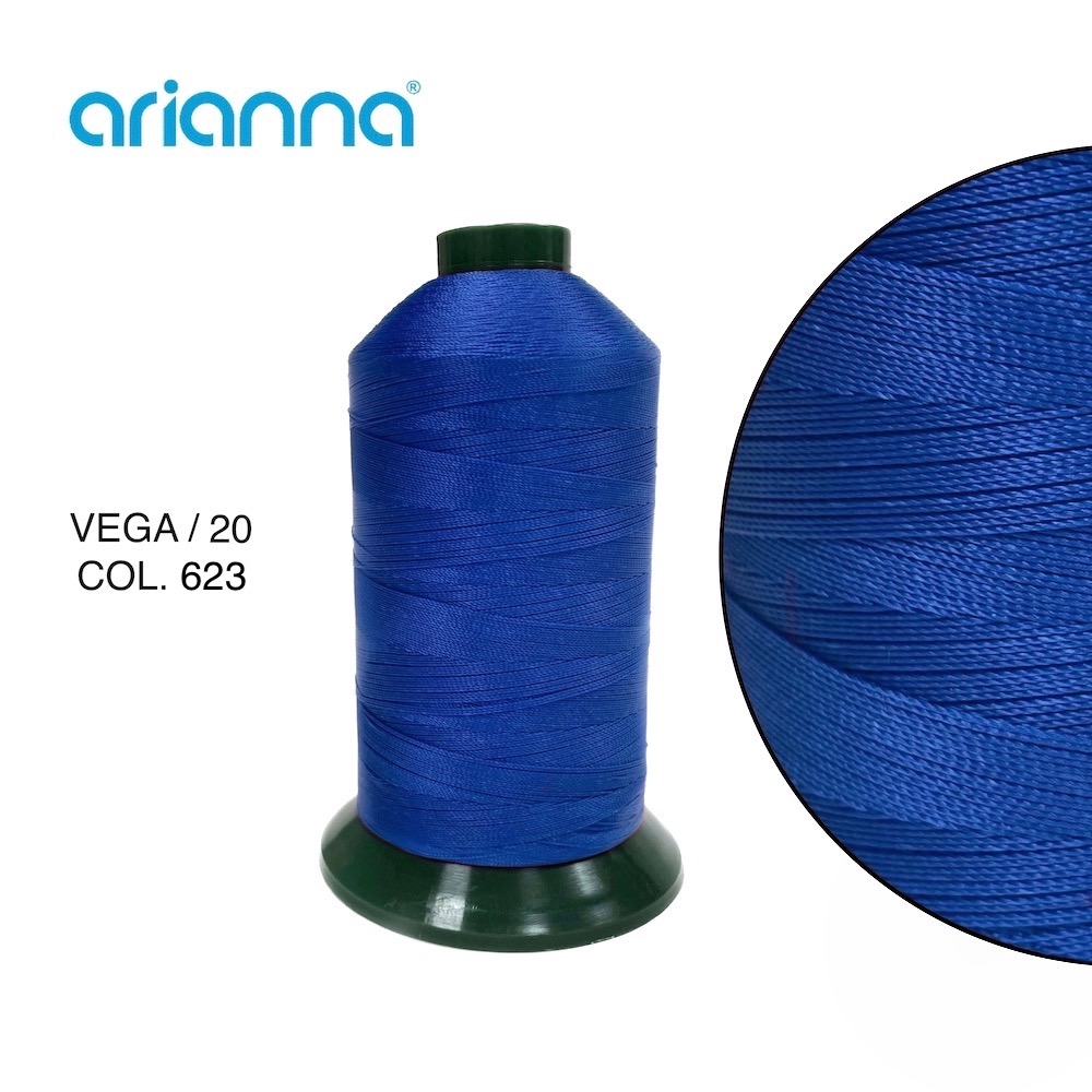 10761  НИТЬ ШВЕЙНАЯ VEGA SUPER 20/3, "ARIANNA", Тройной крутки, намотка 2000 м, толщина-20, состав-1