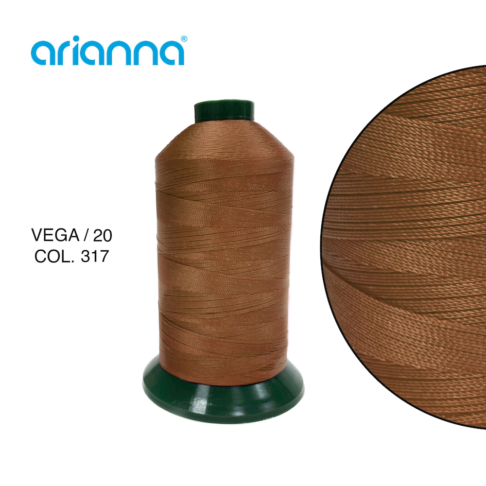 627  НИТЬ ШВЕЙНАЯ VEGA SUPER 20/3, "ARIANNA", Тройной крутки, намотка 2000 м, толщина-20, состав-100