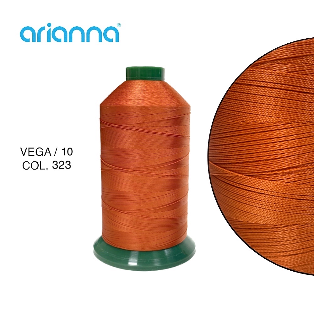 1576  НИТЬ ШВЕЙНАЯ VEGA SUPER 10/3, "ARIANNA", Тройной крутки, намотка 1000 м, толщина-10, состав-10