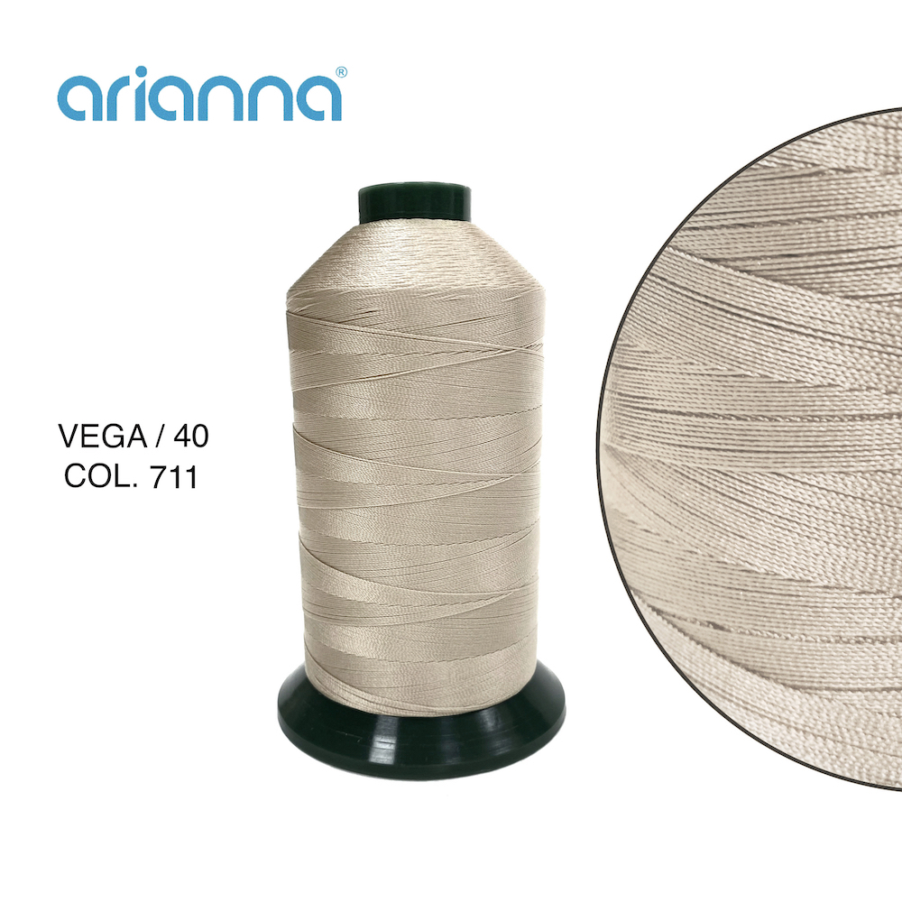 356  НИТЬ ШВЕЙНАЯ VEGA SUPER 40/3, "ARIANNA", Тройной крутки, намотка 4000 м, толщина-40, состав-100