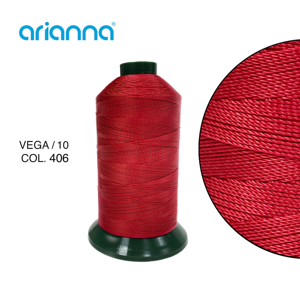 10764  НИТЬ ШВЕЙНАЯ VEGA SUPER 10/3, "ARIANNA", Тройной крутки, намотка 1000 м, толщина-10, состав-1